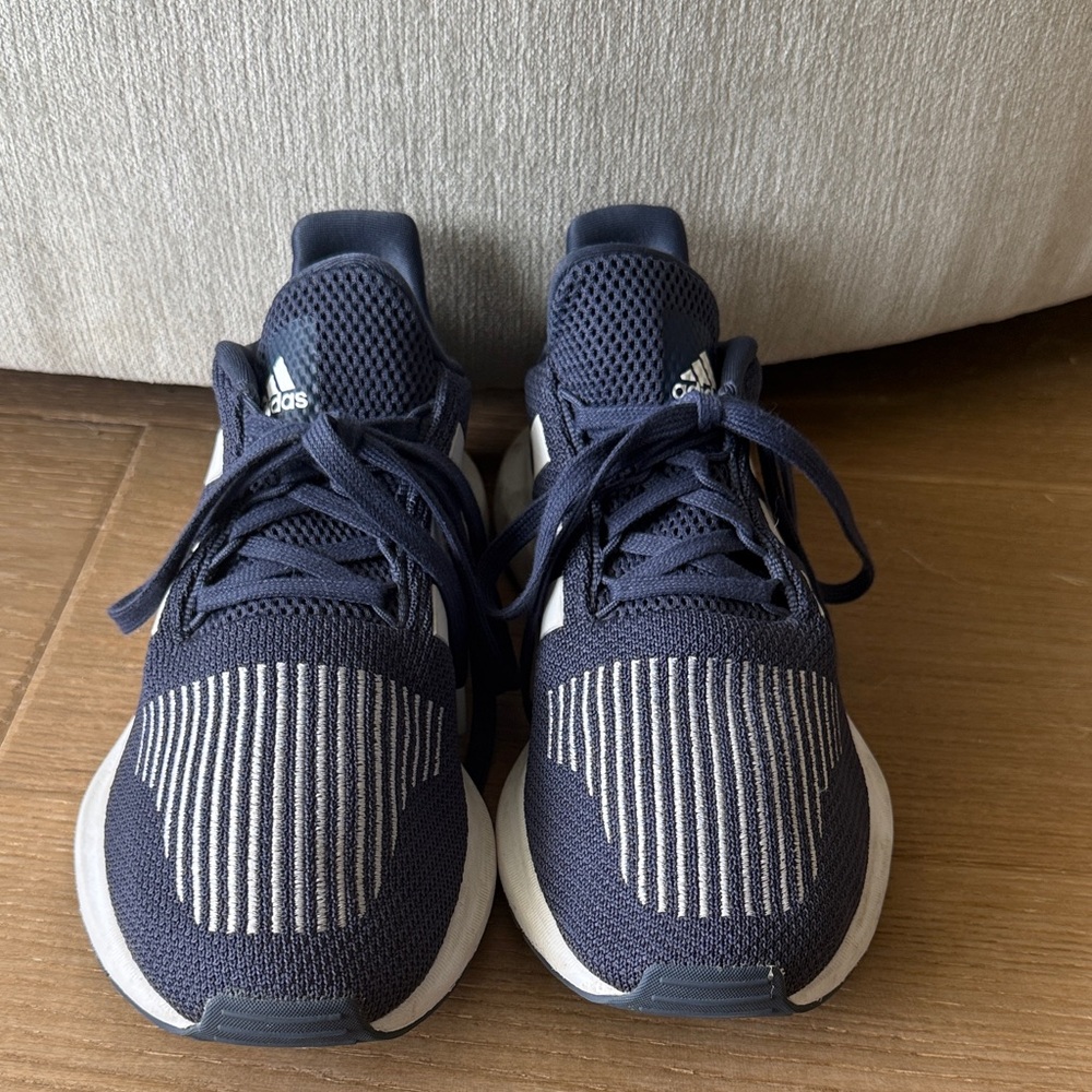 adidas Kids Navy and White Athletic Sneakers